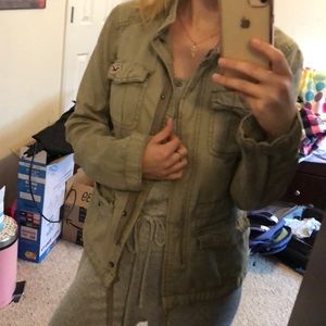 Hollister Green Khaki XS Fall Jacket